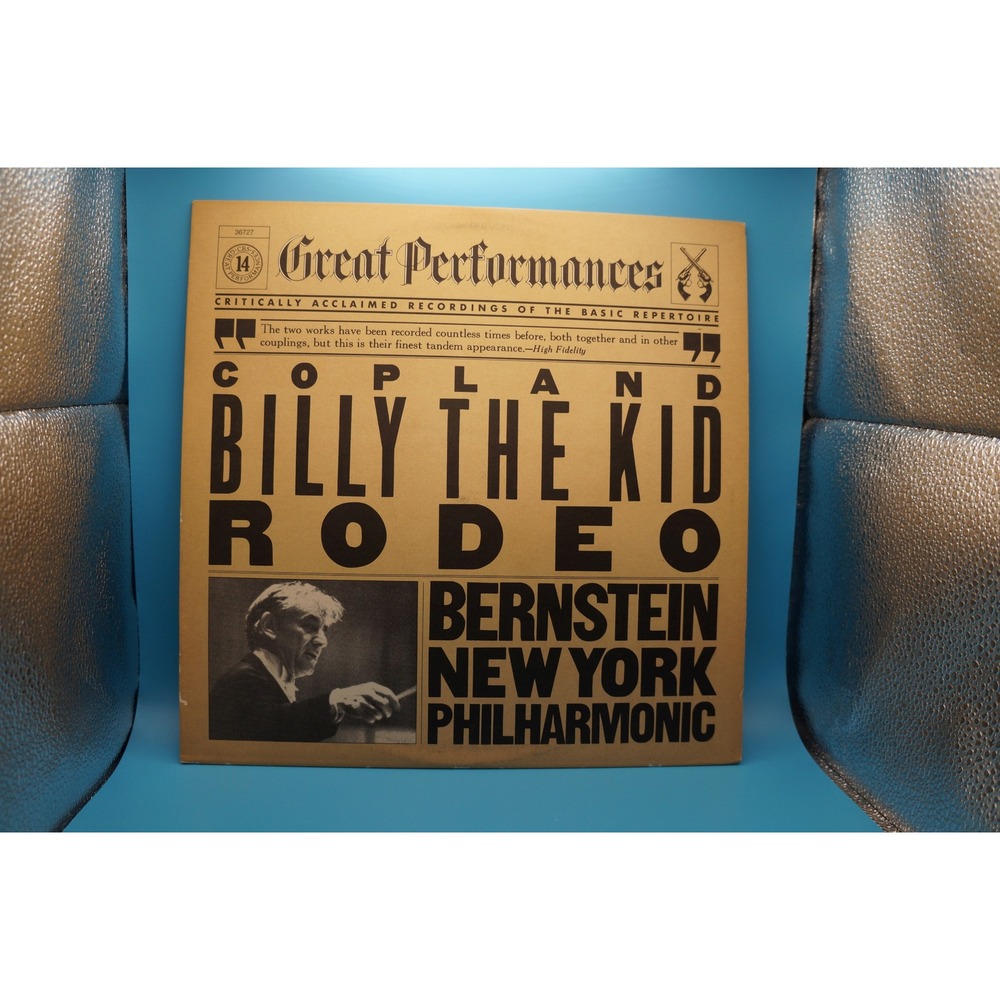 Copland Billy the Kid Rodeo Bernstein NY Philharmonic Vinyl LP CBS MY 36727